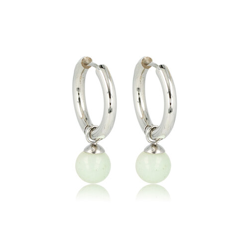 My Bendel Amazonite Zilveren Oorringen: Natuurlijke Elegantie