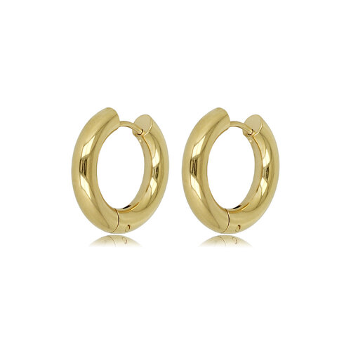 My Bendel Stralende Gouden Oorring 20x4 mm - Tijdloze Elegantie