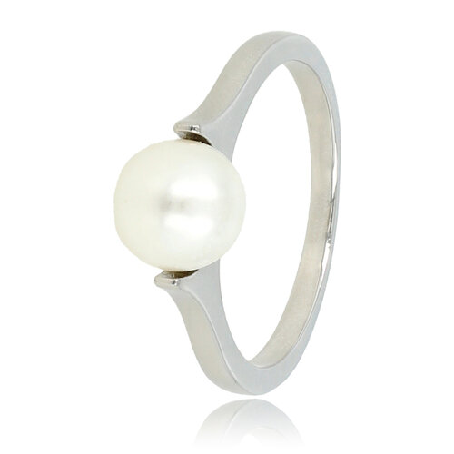 My Bendel Zilveren ring - Grote witte parel - Tijdloze schoonheid