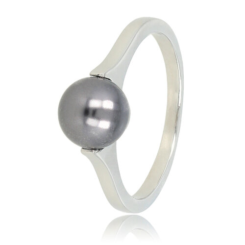 My Bendel Zilveren ring - Grote zwarte parel - Tijdloze schoonheid