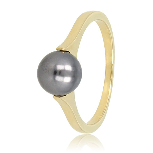 My Bendel Zilveren ring - Grote zwarte parel - Tijdloze schoonheid