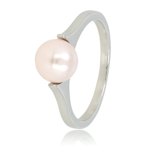 My Bendel Zilveren ring - Grote roze parel - Tijdloze schoonheid