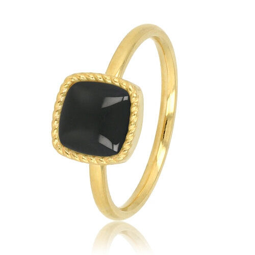My Bendel Gouden zegelring met Onyx - chique en krachtig design