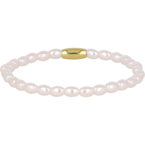 My Bendel Gouden Armband met Roze Parels - Energie & Geluk