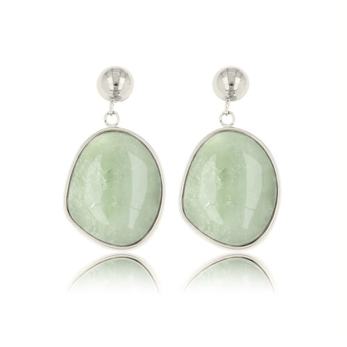 My Bendel Zilveren Oorbel met originele Fluorite Hanger