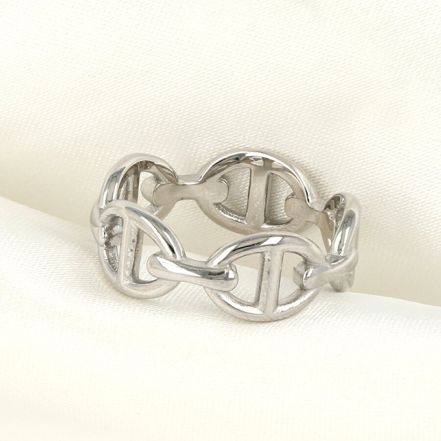 My Bendel Zilveren ring met schakels