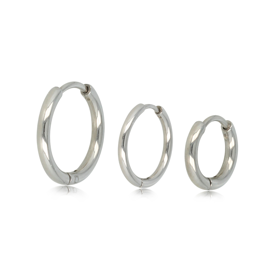 My Bendel Stijlvolle Trio: Nikkelvrije Stainless Steel Zilveren Oorringen in Drie Formaten - Ontdek Nu bij My Bendel!