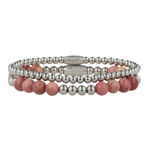 My Bendel Bracelets set with Rhodonite gemstones