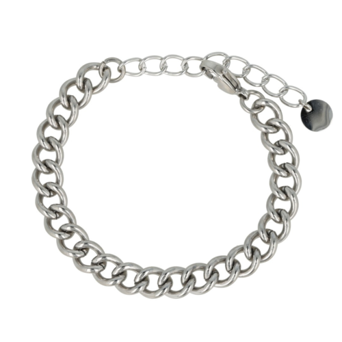 My Bendel 8 mm chunky silver link bracelet