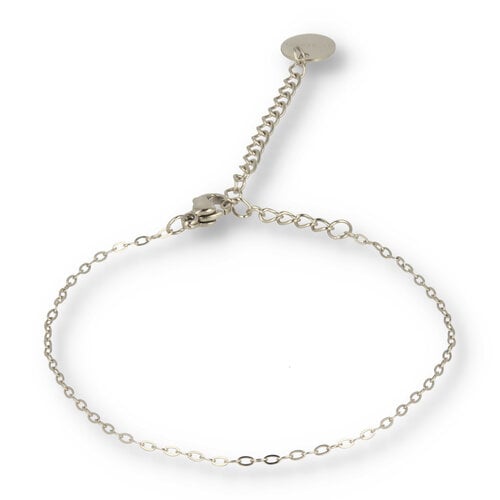 My Bendel Zilveren Ovale Schakelarmband - Minimalistisch Design