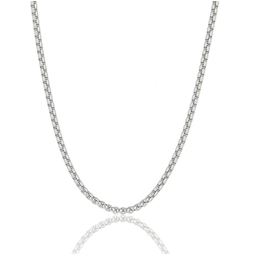 My Bendel Zilveren Luxe Box ketting 470mm stainless steel