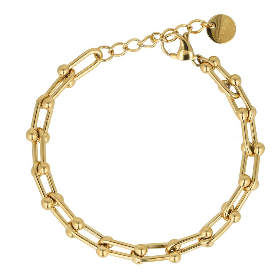 My Bendel Chunky women's link bracelet with beads