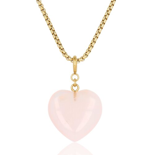 My Bendel Box ketting 80cm met Rose Quartz Hart