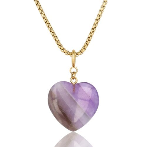 My Bendel Box ketting 80cm met Amethyst Hart