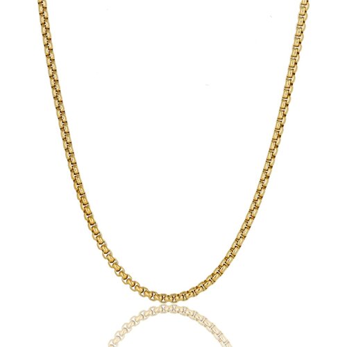 My Bendel Gouden Dames Box Ketting 80cm Lang - Elegant Sieraad