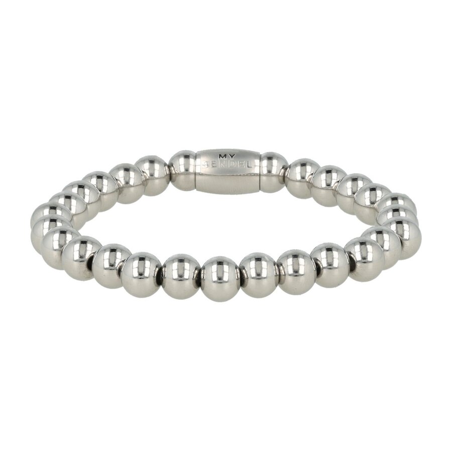 My Bendel Stijlvolle stainless steel armband met glanzende 8mm kralen. Elegant, duurzaam en tijdloos. Perfect voor elke gelegenheid. # MB3569