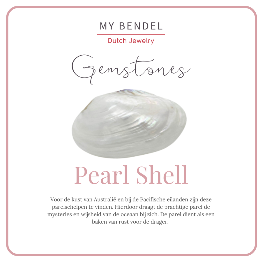 My Bendel Zilveren oorring versierd  met witte parels