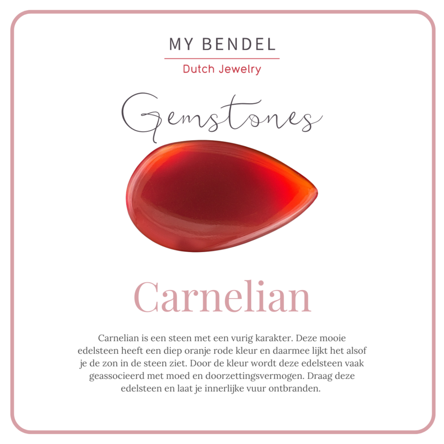 My Bendel Goldfarbener Ohrring mit tropfenförmigem Carnelian-Anhänger