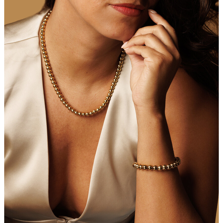 My Bendel 45 cm women's necklace with 7 mm gold balls
