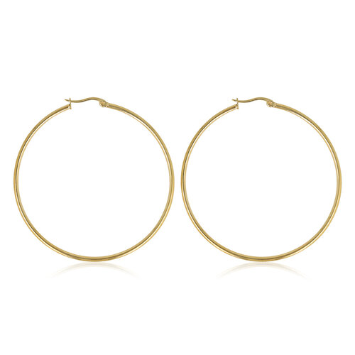 My Bendel Stralende Gouden Oorring 60mm: Tijdloze Elegantie