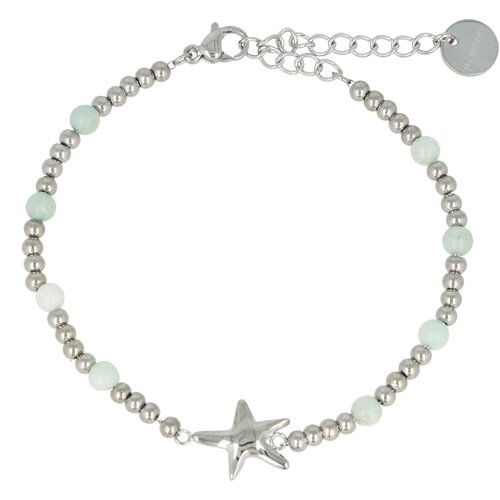 My Bendel Link bracelet with summer starfish and Amazonite