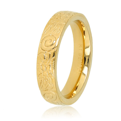 My Bendel Gouden ring met bloemenmotief - Romantisch en stijlvol