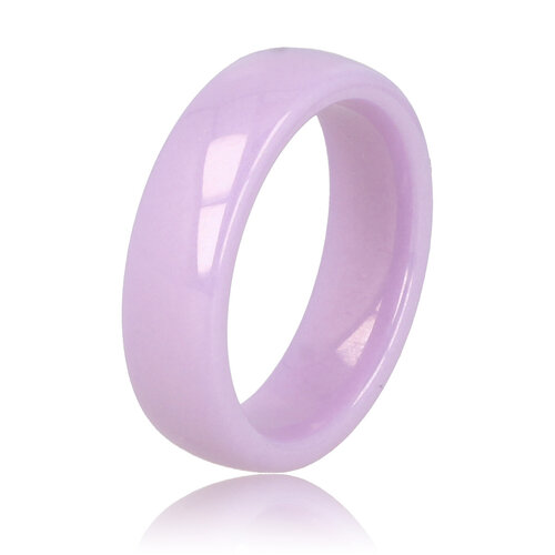 My Bendel Onbreekbare keramieken ring lila - 6 mm breed - hypoallergeen