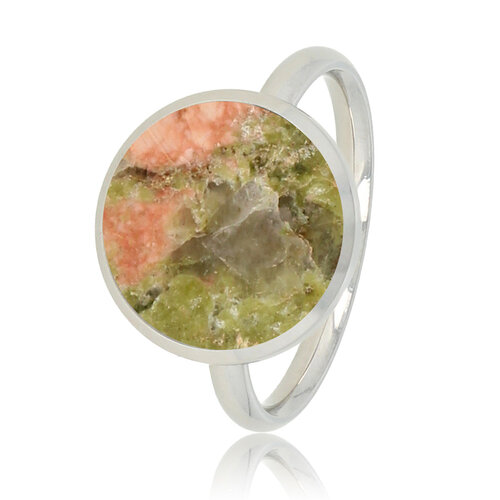 My Bendel Silver ring with round Unakite