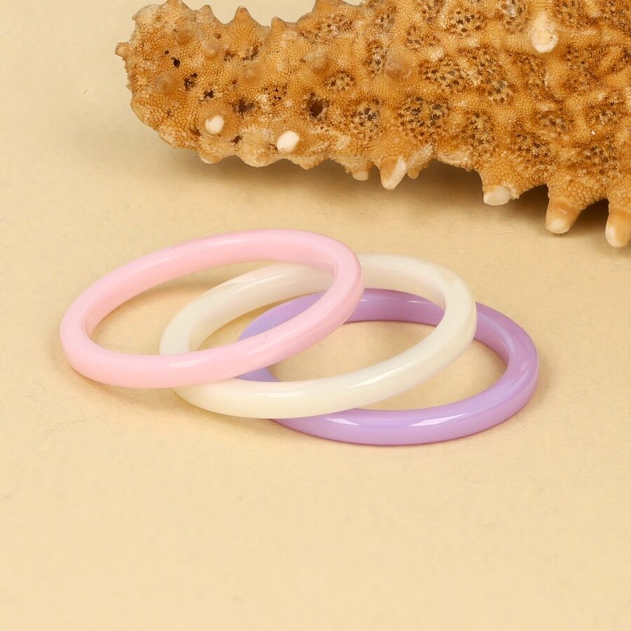My Bendel Onbreekbare smalle witte keramieken ring, 2 mm, hypoallergeen, verkleurt niet. 1 jaar garantie.