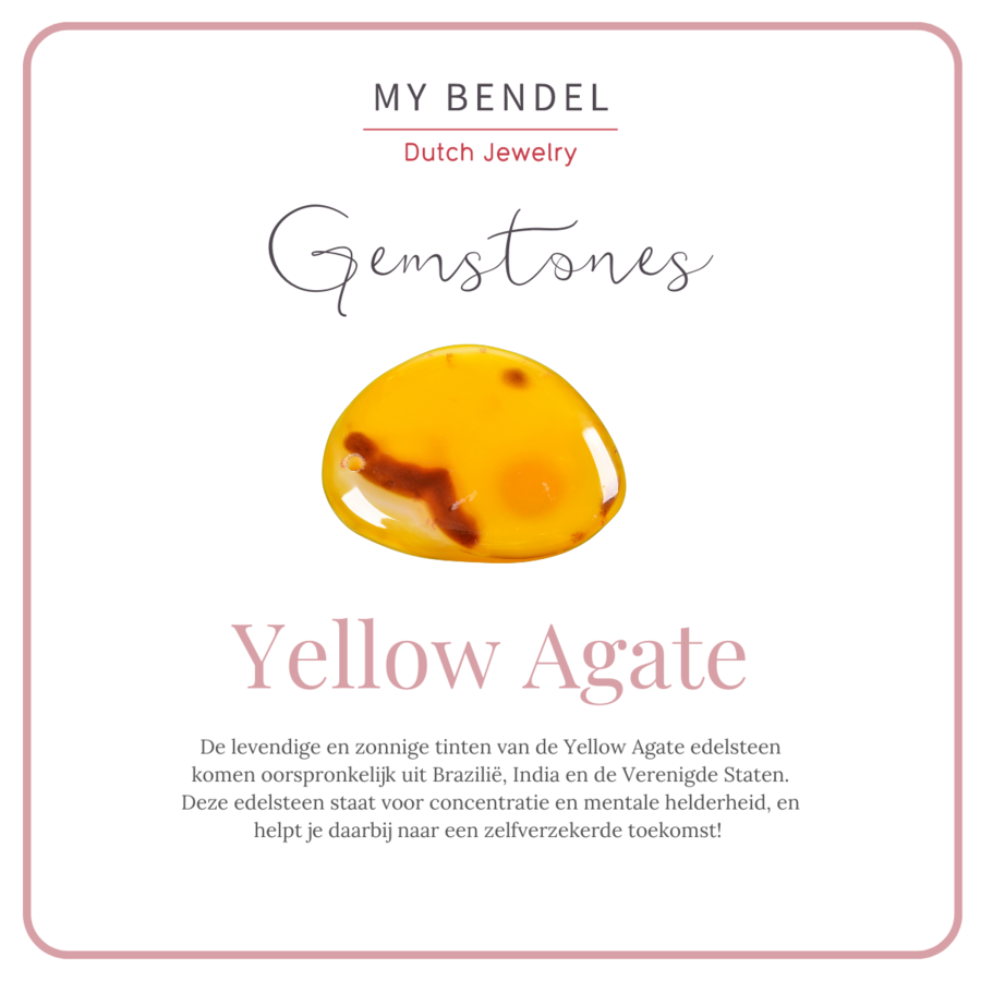 My Bendel Ring gold mit echtem ockerfarbenem Yellow Agate-Edelstein Jeder Ring ist durch die Verwendung von echtem Edelstein ein Unikat