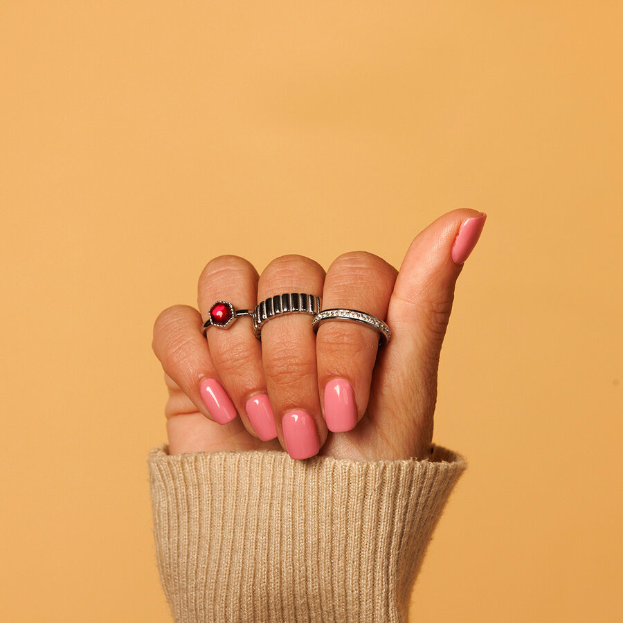 My Bendel Ring zilver met zirkonia stenen 3 mm