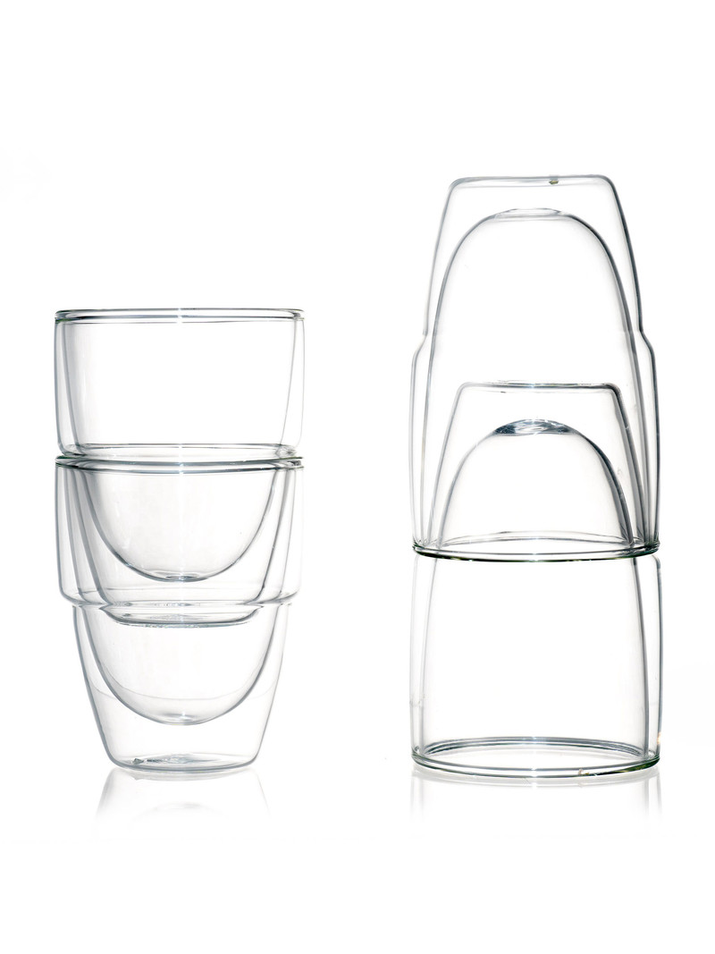 Carl Henkel Brewers STACK double wall glass in two sizes - clear