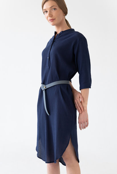 Kaftan aus Bio-Baumwolle - Navy