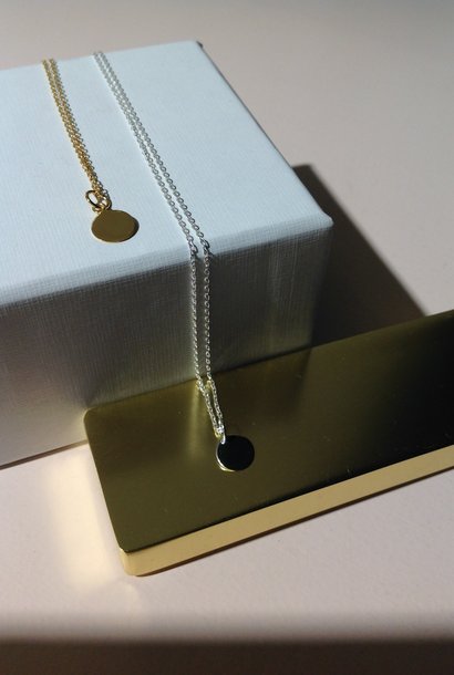 Delicate chain with pendant made of 925 sterling silver - gold