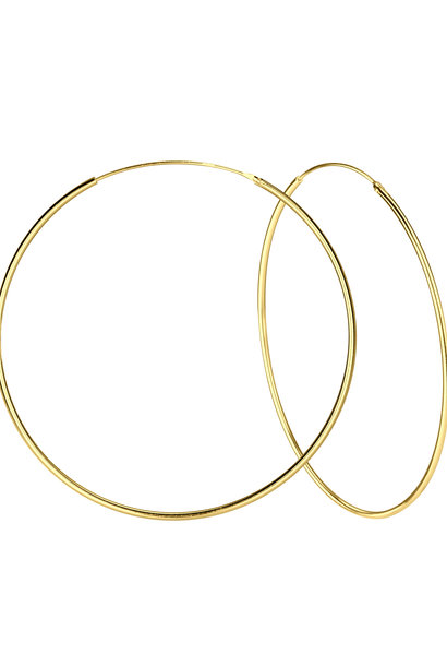 Large filigree hoop earrings made of 925 sterling silver - gold