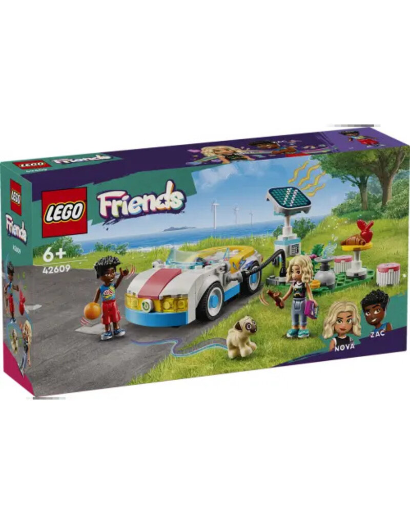 LEGO Friends Elektrische auto en oplaadpunt