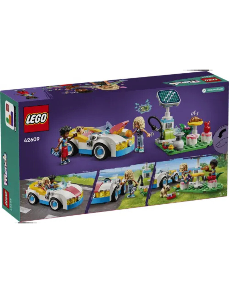 LEGO Friends Elektrische auto en oplaadpunt