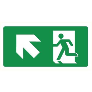 Pikt-o-Norm Pictogram nooduitgang boven links