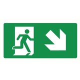 Pictogram nooduitgang beneden rechts