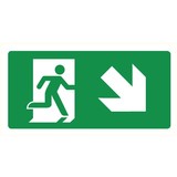 Veiligheidspictogram nooduitgang beneden rechts