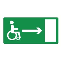 Pikt-o-Norm Pictogram nooduitgang rolstoel rechts