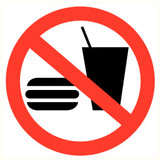 Veiligheidspictogram verboden te eten