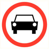 Pictogram verboden auto