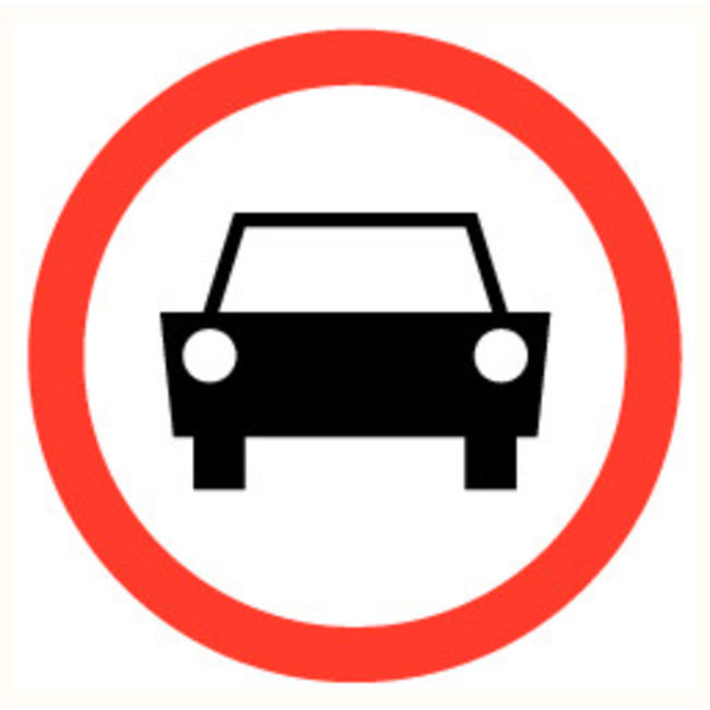 Pikt-o-Norm Pictogram verboden auto