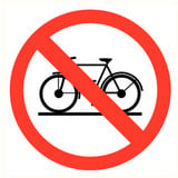 Pictogram verboden fiets