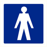 Pictogram aanwijzing WC heren