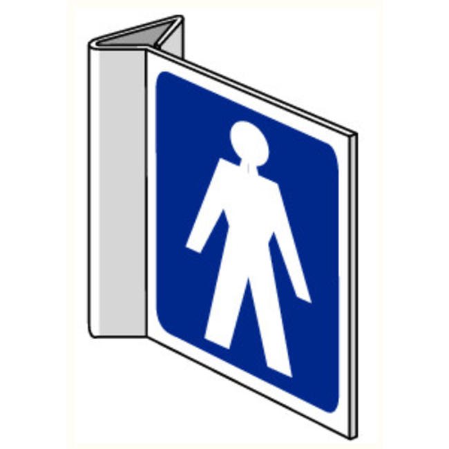 Pikt-o-Norm Pictogram aanwijzing WC heren