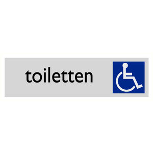 Pikt-o-Norm Pictogram tekst toilet mindervaliden