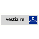 Pictogram tekst vestiaire