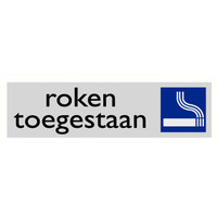 Pikt-o-Norm Pictogram tekst roken toegestaan